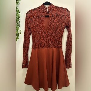 Nice causual, partying, or coptel dress, extra small short dress brown